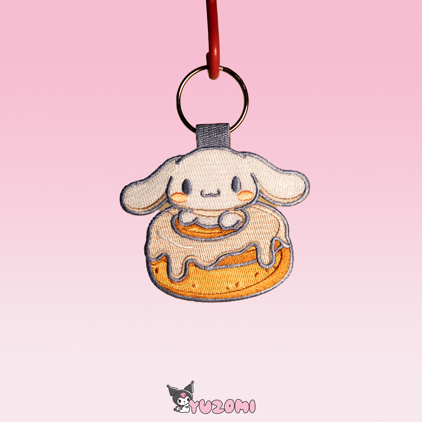 CINNAMOROLL EMBROIDERED KEYCHAIN