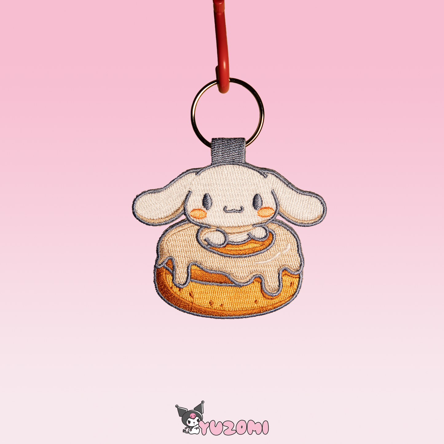 CINNAMOROLL EMBROIDERED KEYCHAIN