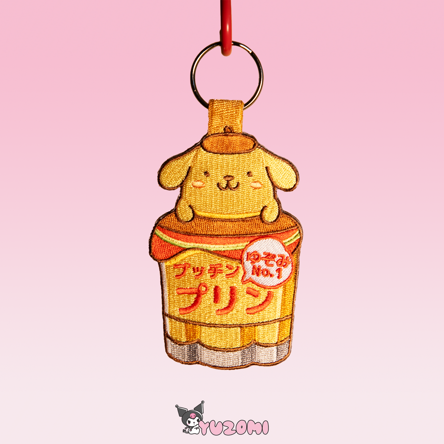 POMPOMPURIN EMBROIDERED KEYCHAIN