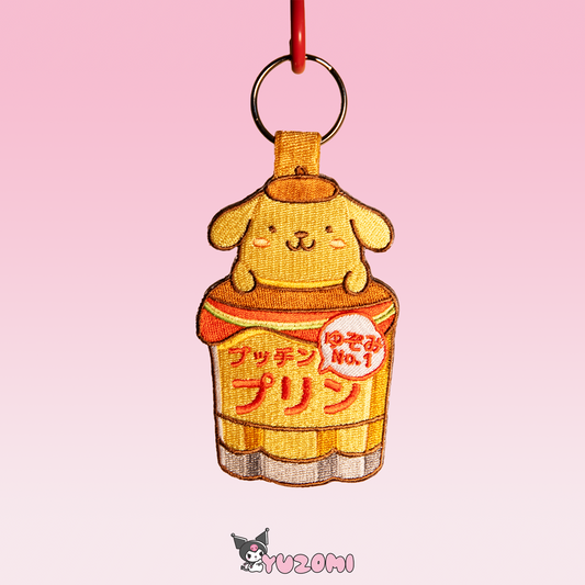 POMPOMPURIN EMBROIDERED KEYCHAIN