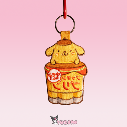 POMPOMPURIN EMBROIDERED KEYCHAIN