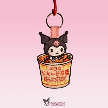 KUROMI EMBROIDERED KEYCHAIN