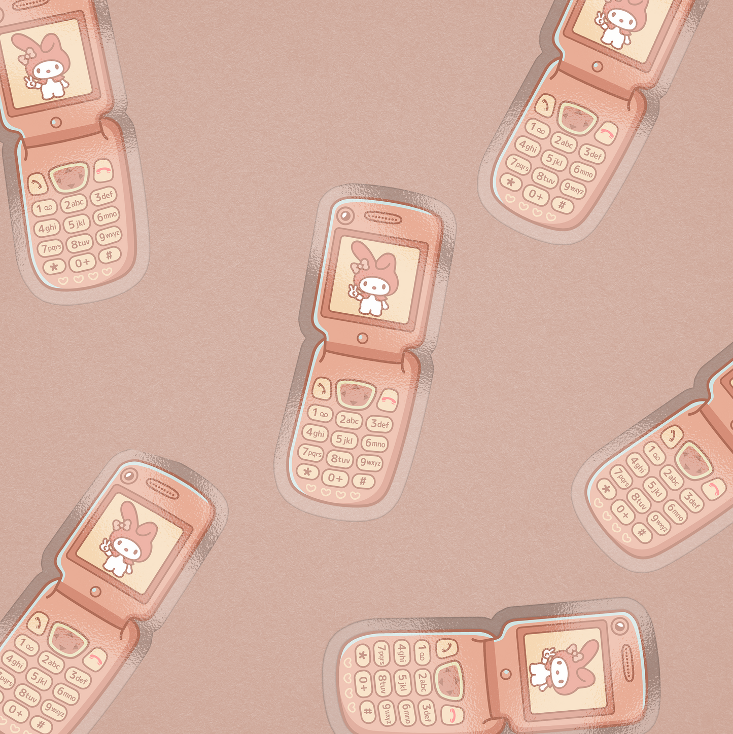 MY MELODY FLIP PHONE STICKER